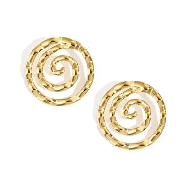 Paar Ohrstecker ADELIA´S "LIVAYA LIVAYA Ohrringe Ohrstecker mit Spiralmotiv in Goldoptik", Damen, Gr. Damen, Edelstahl, gold (goldfarben), Ohrringe, Trendig gestalteter Modeschmuck mit spiralförmigem Design