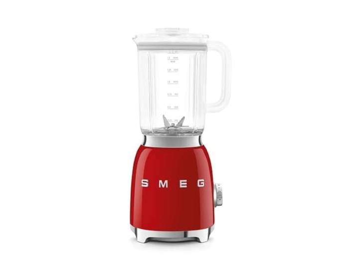 Smeg, BLF03RDEU, 1,5 l Standmixer, 4 -Geschwindigkeitsstufen, 4 Automikprogramme, Abnehmbare Doppelklinge, Deckelöffnung transparent mit Dosierkappe, rutschfest, 800W, Rot