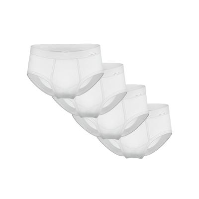 Slip AMMANN "4er Pack Slip mit Eingriff Day Classic", Herren, Gr. 5, weiß, Obermaterial: 100% Baumwolle CO., Unterhosen Slip