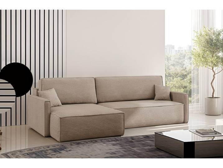 Kaiser Möbel Schlafsofa Schlafsofa Carlos L-Form Bettkasten Stoff Salvador Und Poso
