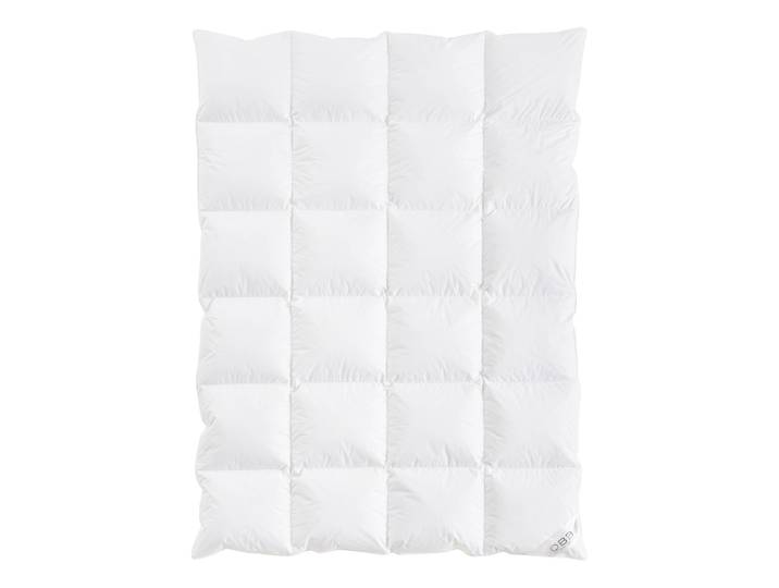 Couette à cassettes One&Only 155 x 220cm Blanc/Blanc Coutil en mako fin