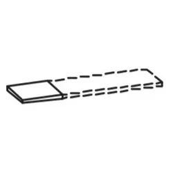 Artiqua Ablageboard breitenvariabel, Stahlgrau, 077-ABL-70-88 077-ABL-70-88