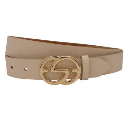 Ledergürtel ANNAMATONI "AnnaMatoni Ledergürtel Ena Ledergürtel Ena", Damen, Gr. TW80 - 95cm Gesamtlänge, beige (creme 105), 100% Leder, Gürtel Ledergürtel