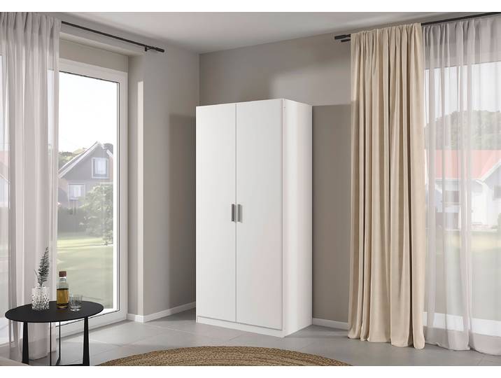 home24 Draaideurkast Palermo 91cm wit/alpinewit