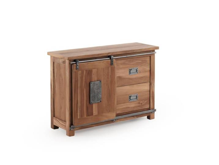 Commode en bois massif d'acacia recyclé