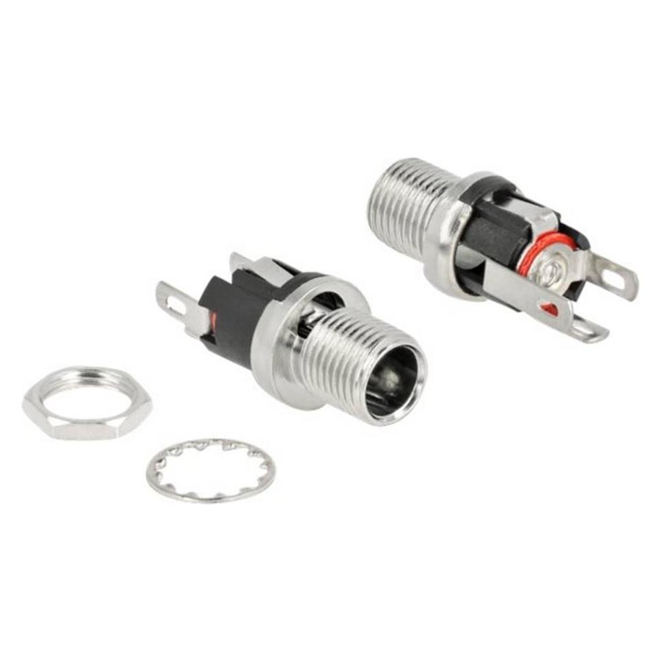 Delock Steckverbinder DC 5,5 x 2,1 x 12,0 mm Buchse zum Einbau Lötversion (90056)
