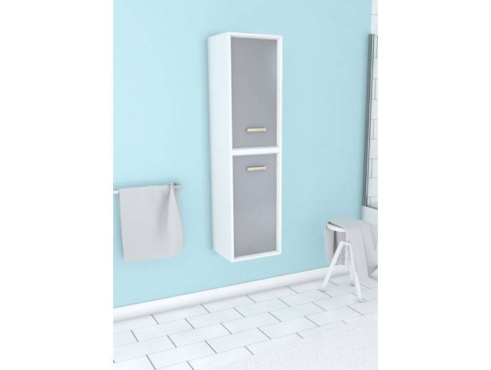 COLONNE DE SALLE DE BAIN SCANDINAVE BLANC A SUSPENDRE - H150xP25xL35cm - NORDIK ASKA