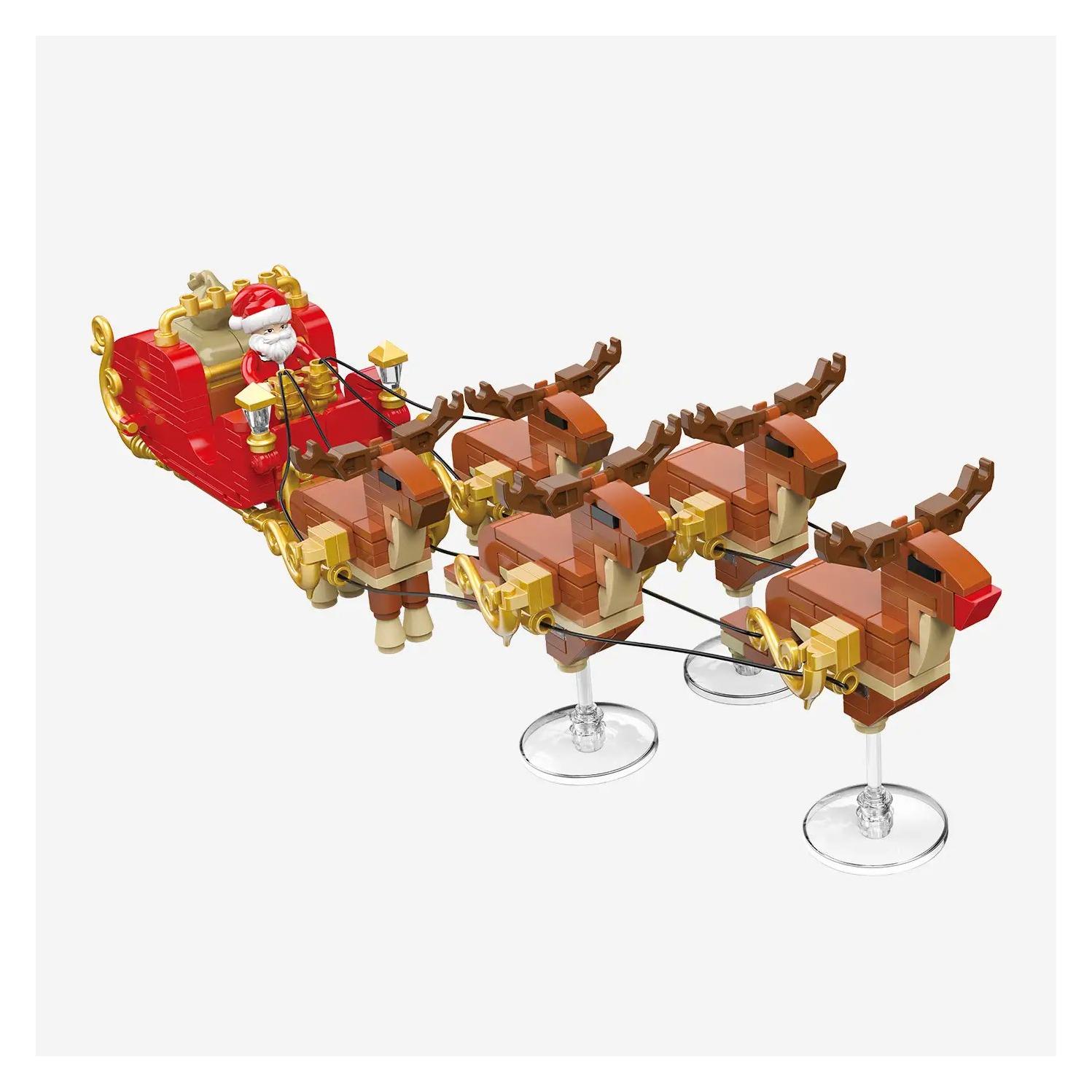 BlueBrixx-Pro Weihnachtsschlitten mit Rentieren (109981)