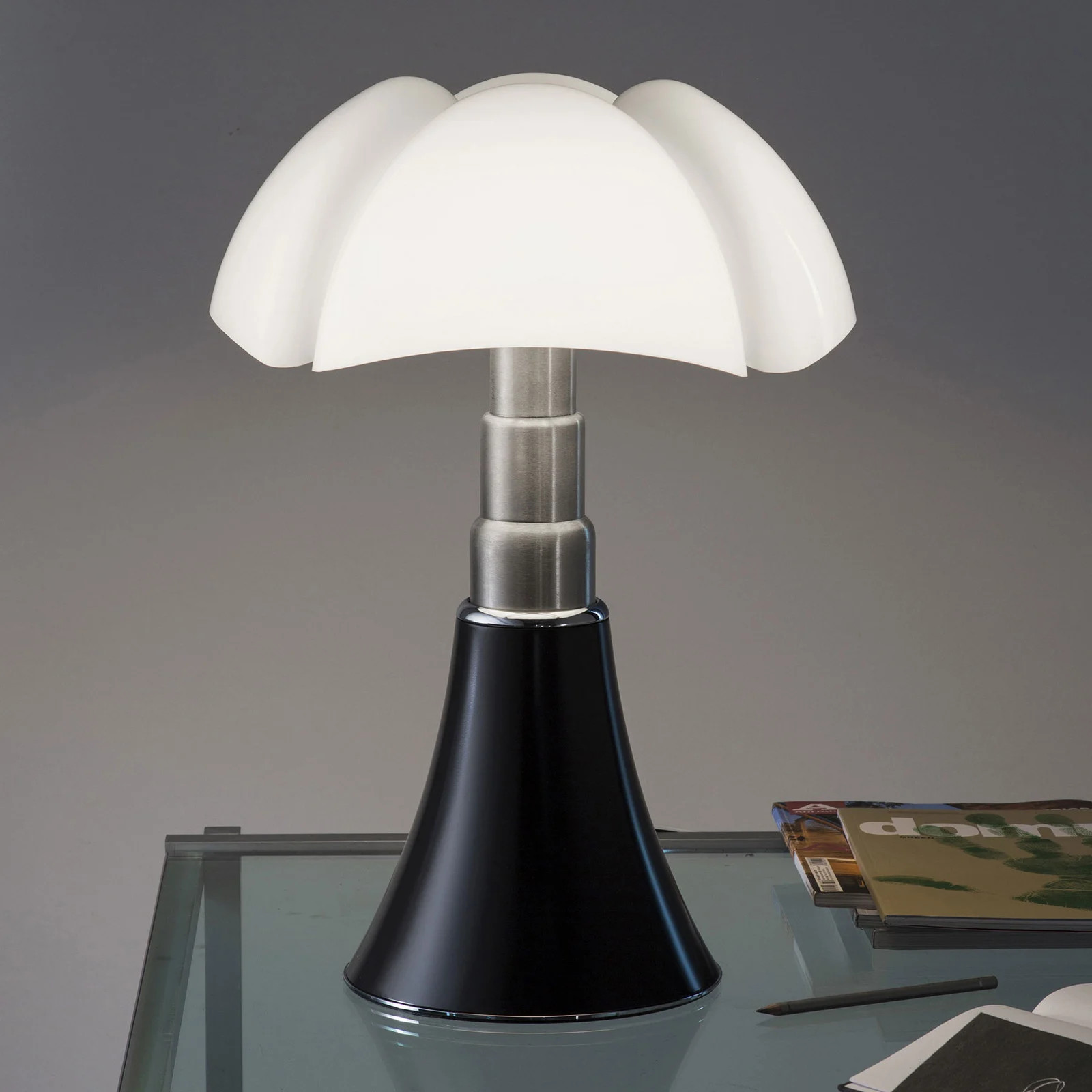 Martinelli Luce Pipistrello Med LED tafellamp bruin, dimbaar