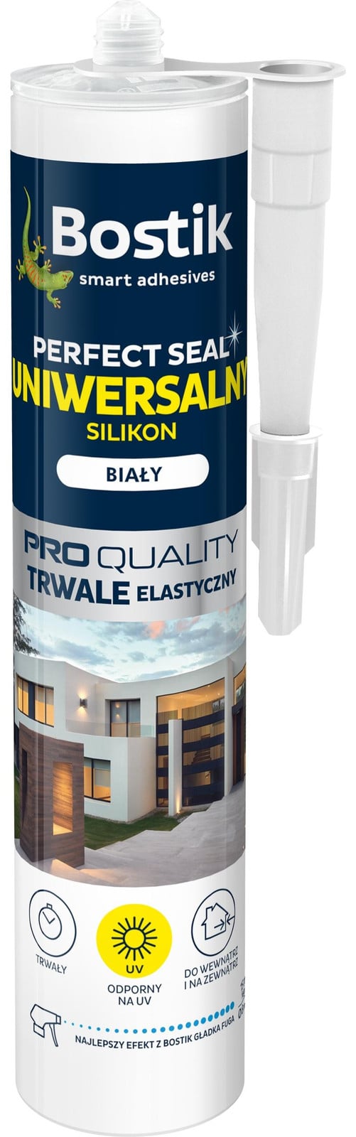 Bostik Universele siliconenkit, wit, 280 ml, elastisch, waterdicht, UV- en weersbestendig