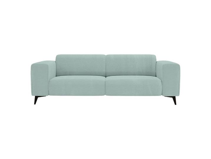 Carryhome 2-Sitzer-Sofa, Salbeigrün, Metall, 207x75x104 cm, Rücken echt, Wohnzimmer, Sofas & Couches, Sofas, 2-Sitzer Sofas