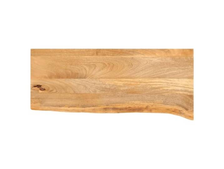PHGTYUK Tischplatte Massivholz Mango 140x30x2,5 cm Baumkante, Naturkante, Ersatztischplatte, Vielseitig Kombinierbar, Leichte Reinigung