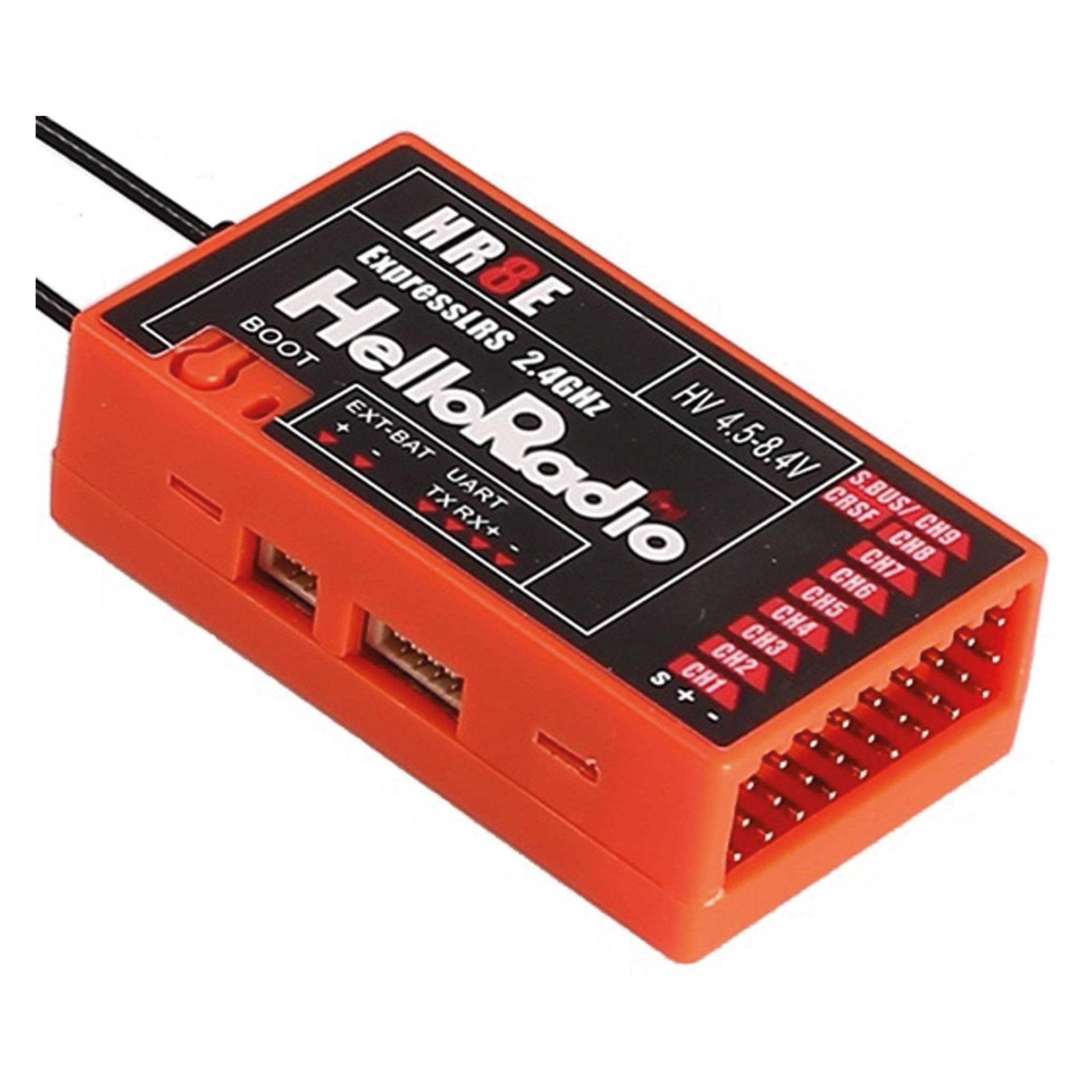 HelloRadio HR8E ELRS 2,4GHz Empfänger - 9 Kanäle rot (HR2001)
