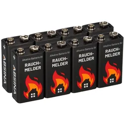 8x 9V-Block Rauchmelder Batterie für Rauchwarnmelder Messgeräte Spielzeuge