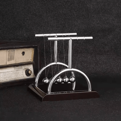 Uplift Curations Newtons Cradle Desk Toy Kinetic Steel Balance Balls Physics Pendulum Decor little T Pool