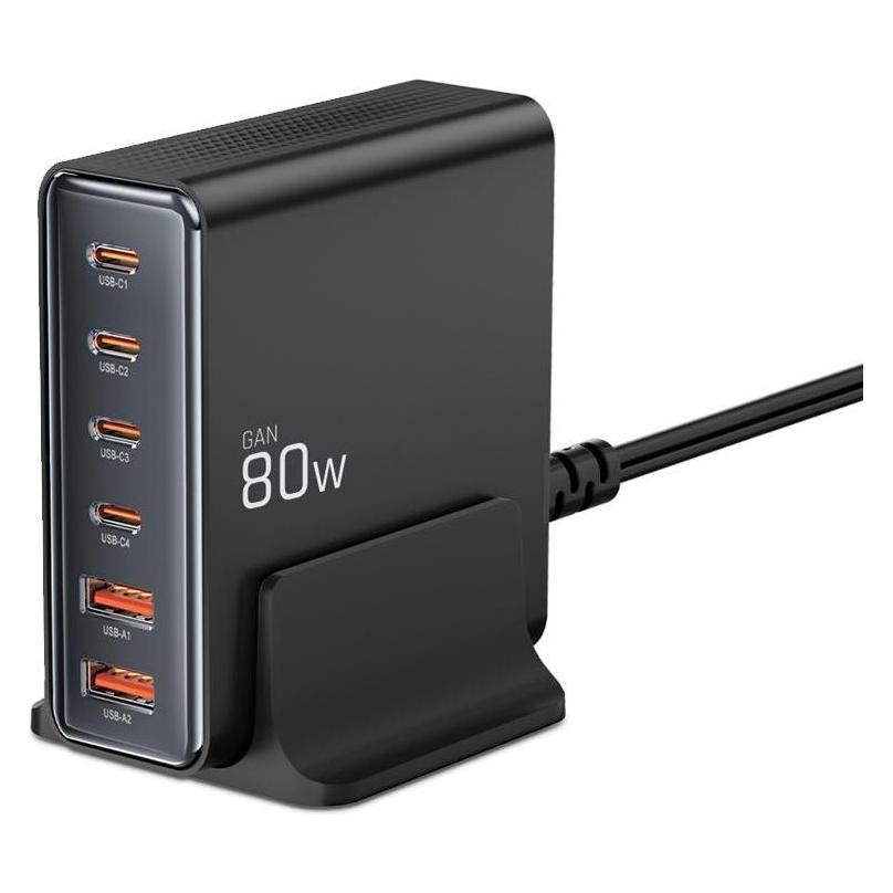 Tech-Protect DC80W-GAN (80 W, 6 Ports) (26588-0)