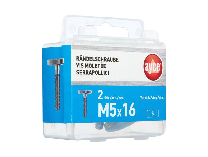 Ayce Rändelschraube M5 × 16 mm
