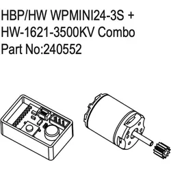 Hobby Plus RC HBP/HW WPMINI24-3S + HW-1621-3500KV Combo