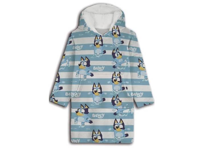 Bluey hoodie poncho strepen 7 - 14 jaar polyester