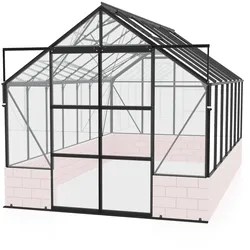 Vitavia Gewächshaus Cassandra 11500 inkl. 4 Dachfenstern - 11,5 m2 -schwarz