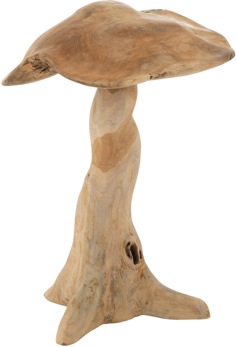 J-Line Decoratie Paddenstoel - Hout - Natuurlijk - Small