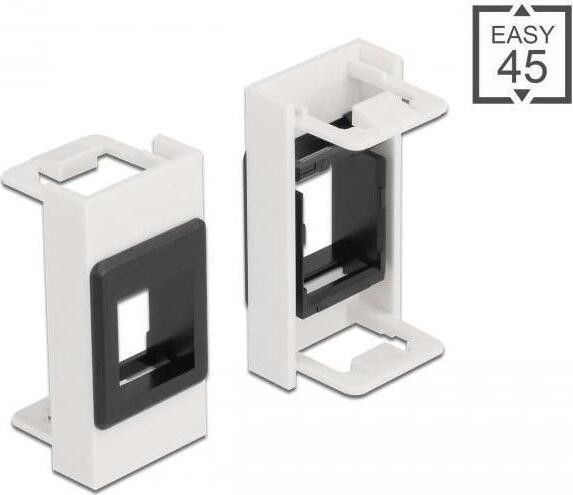 Delock Easy 45 modulehouder Keystone-module, wit/zwart, B/D: 22,5 x 45 mm