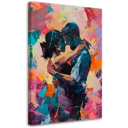 LEINWANDBILD Verliebtes Paar Abstrakt 70x100cm