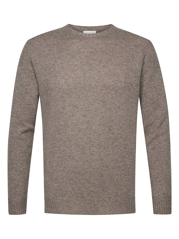 PROFUOMO Wollpullover in Braun - XL