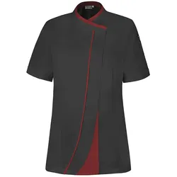 Damen Kochhemd "GINSENG" - 3XL - schwarz/rot