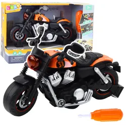 DIY Motorrad Drehen Aufschrauben Lichter Geräusche Orange