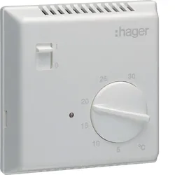 Hager Raumthermostat,Bimetall,Schließer,E/A