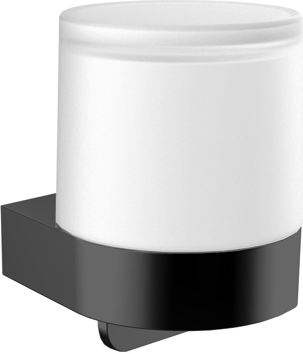 Emco flow black Seifenspender mit Stülpbecher