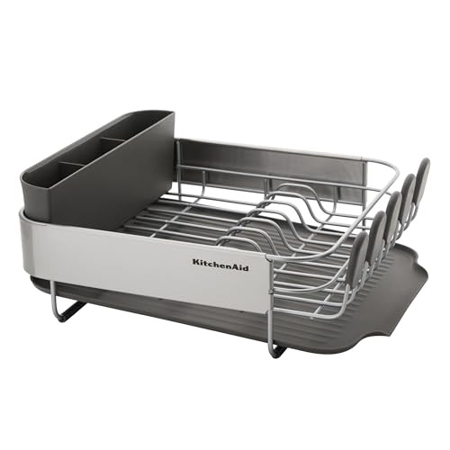 KitchenAid Compact Afdruiprek in RVS, Grijs, 41 x 32 x 18 cm