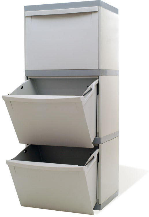 B2B Partner Mülleimer set für mülltrennung Öko-Modulen 3x 30 l
