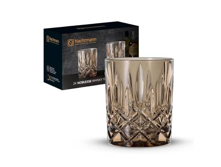 Nachtmann Whiskyglazen, 2-delige set, 295 ml, Tobacco, Noblesse, 104246, tumbler van kristalglas, whiskyglazen vaatwasmachinebestendig