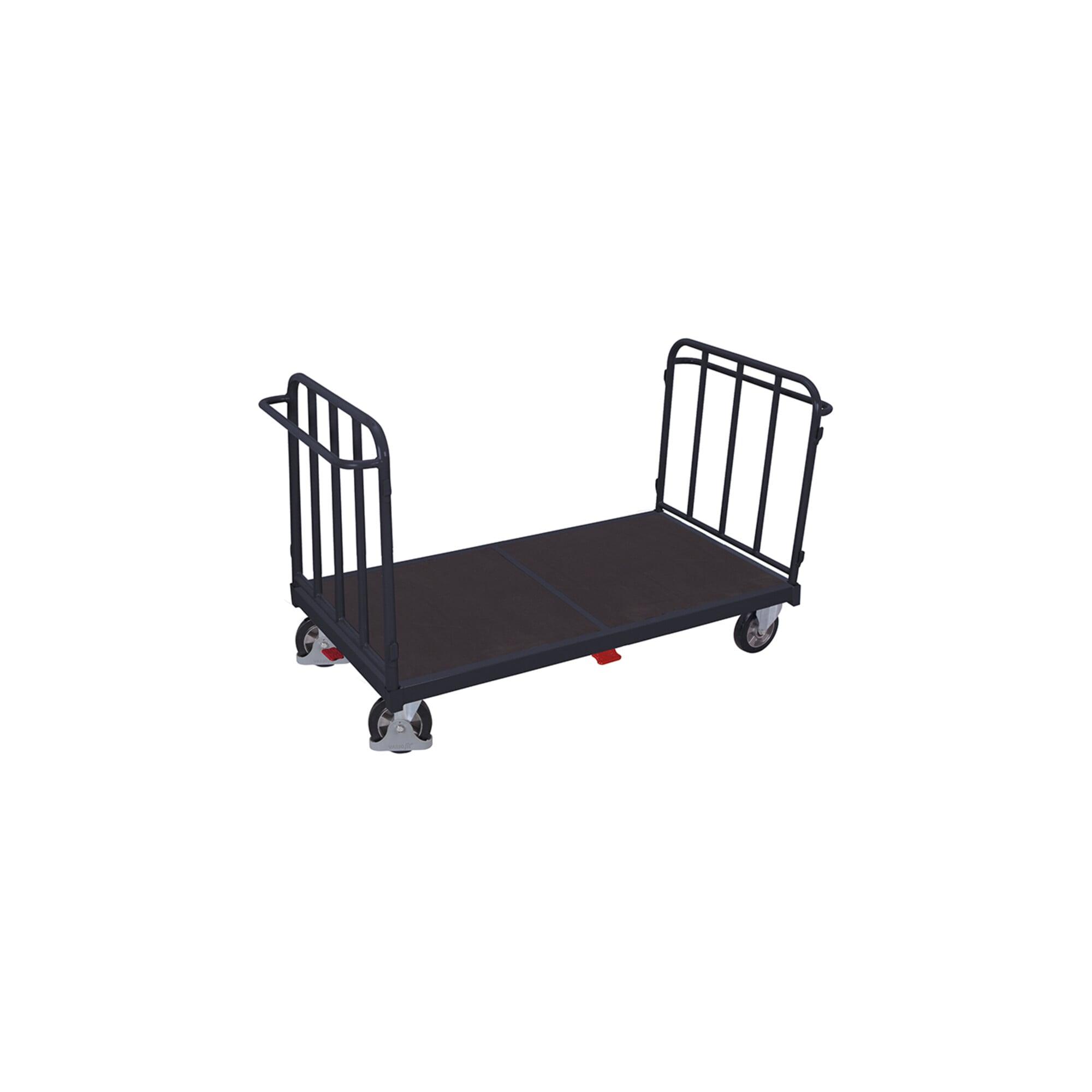 VARIOfit Doppel-Stirnwandwagen senkrechte Streben RAL 7016 (sw-1303/AG)