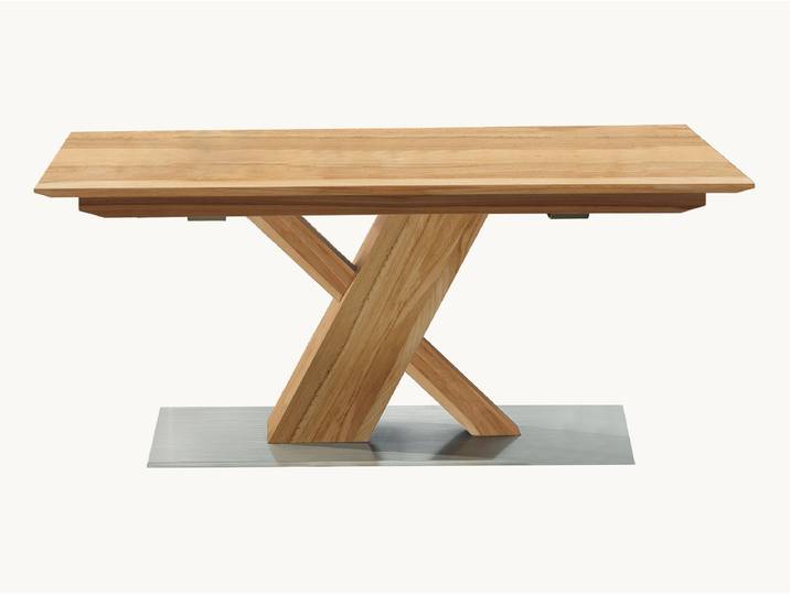 Tisch Revera - mattschwarz - ohne Auszug - 100x180 cm - Wildeiche