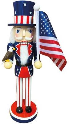 Santa's Workshop "14"" Stars & Stripes Nutcracker - Blue"