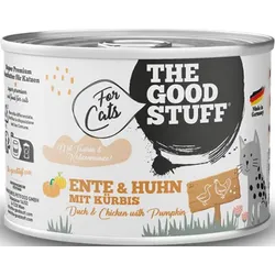 The Goodstuff Adult Dose 200g Katzennassfutter 3 x 200 Gramm Ente & Huhn mit Kürbis