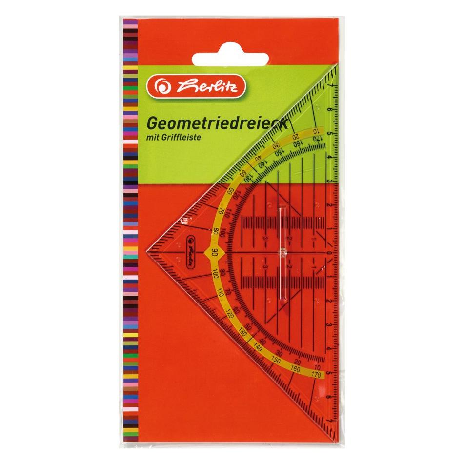 Herlitz Geometriedreieck klein mit griff Kunststoff (16 cm, Kunststoff) (10412310)