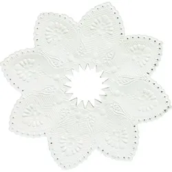 500x Duni Kerzenmanchette Weiß Papier