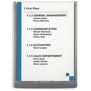 Durable Türschild 4867-37, Click Sign A4, graphit, aus Kunststoff, 21,0 x 29,7cm