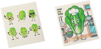 IH Casa Decor Swedish Dish Cloth 2Pc Lettuce Cook Together Assorted - Set of 6