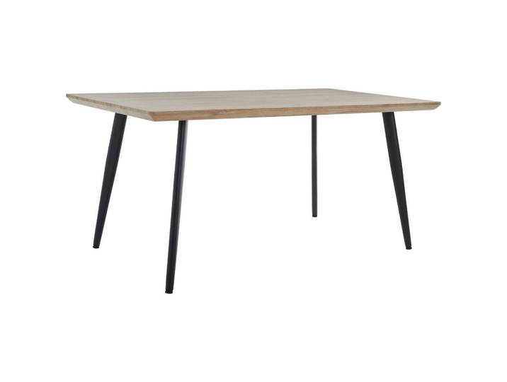 Mid.you Esstisch, Natur, Schwarz, Metall, rechteckig, eckig, 90x76x160 cm, Esszimmer, Tische, Esstische