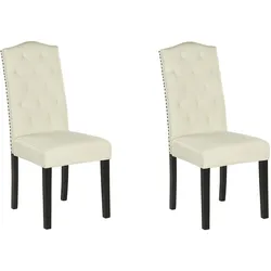 ESSZIMMERSTUHL 2er-Set Polsterbezug Beige Shirley