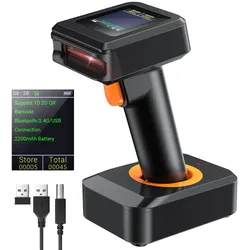 Tera 2D Barcode-Scanner kabellos Bluetooth QR-Code mit Ladestation