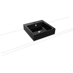 Kaldewei Aufsatzwaschtisch PURO, 460 x 460 mm in schwarz