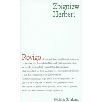 Rovigo, Gebundene Ausgabe von Zbigniew Herbert, Suhrkamp, 978-3-518-40706-6