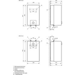 Vaillant Warmwasserspeicher eloStor VEN 10/7 U drucklos Untertisch 10L, 0010021144