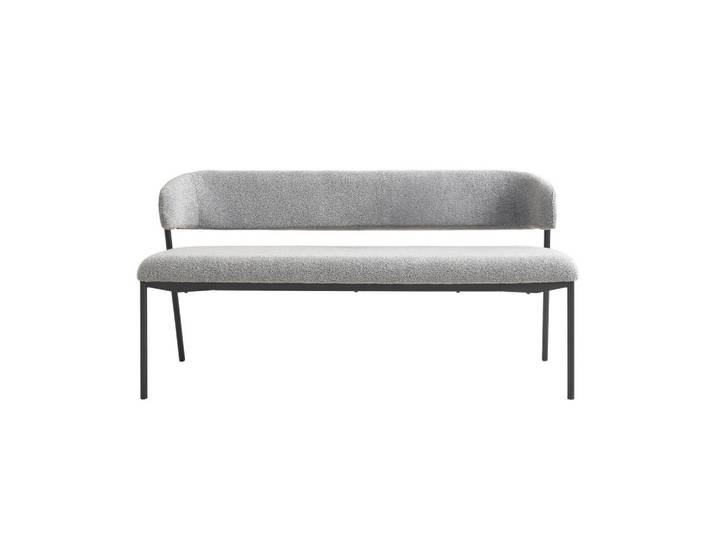 Schöner Wohnen Sitzbank, Grau, Metall, Textil, 80x56x163 cm, Esszimmer, Bank, Sitzbänke